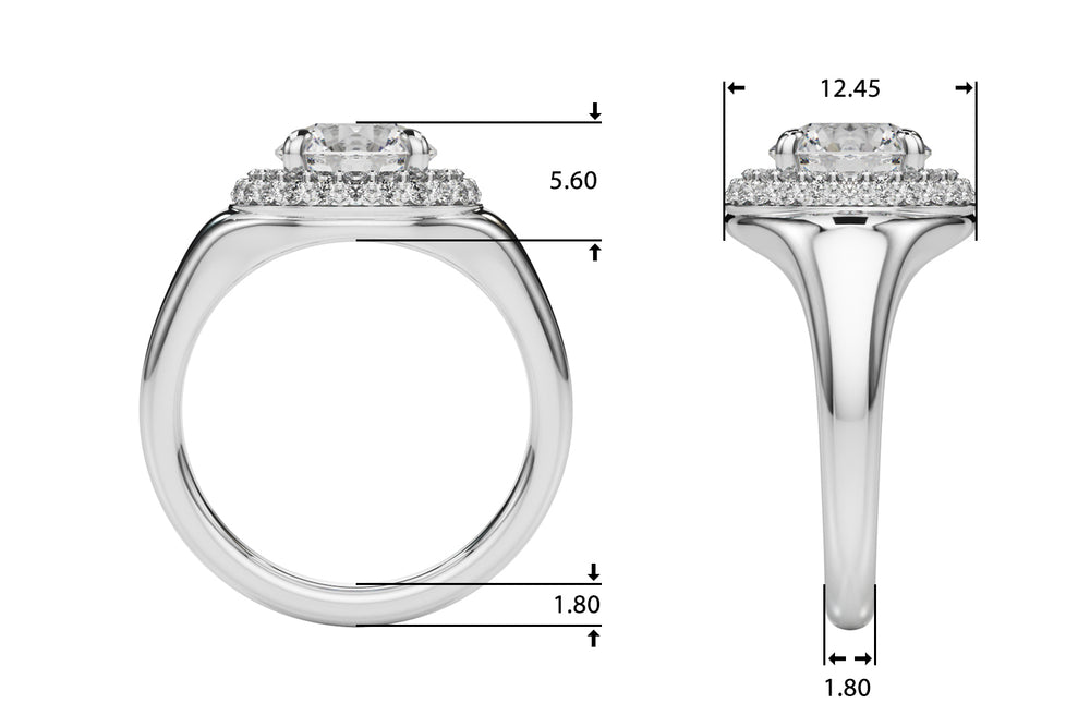 Devoted Trellis Round Diamond Engagement Ring — 9K/18K Gold & Platinum