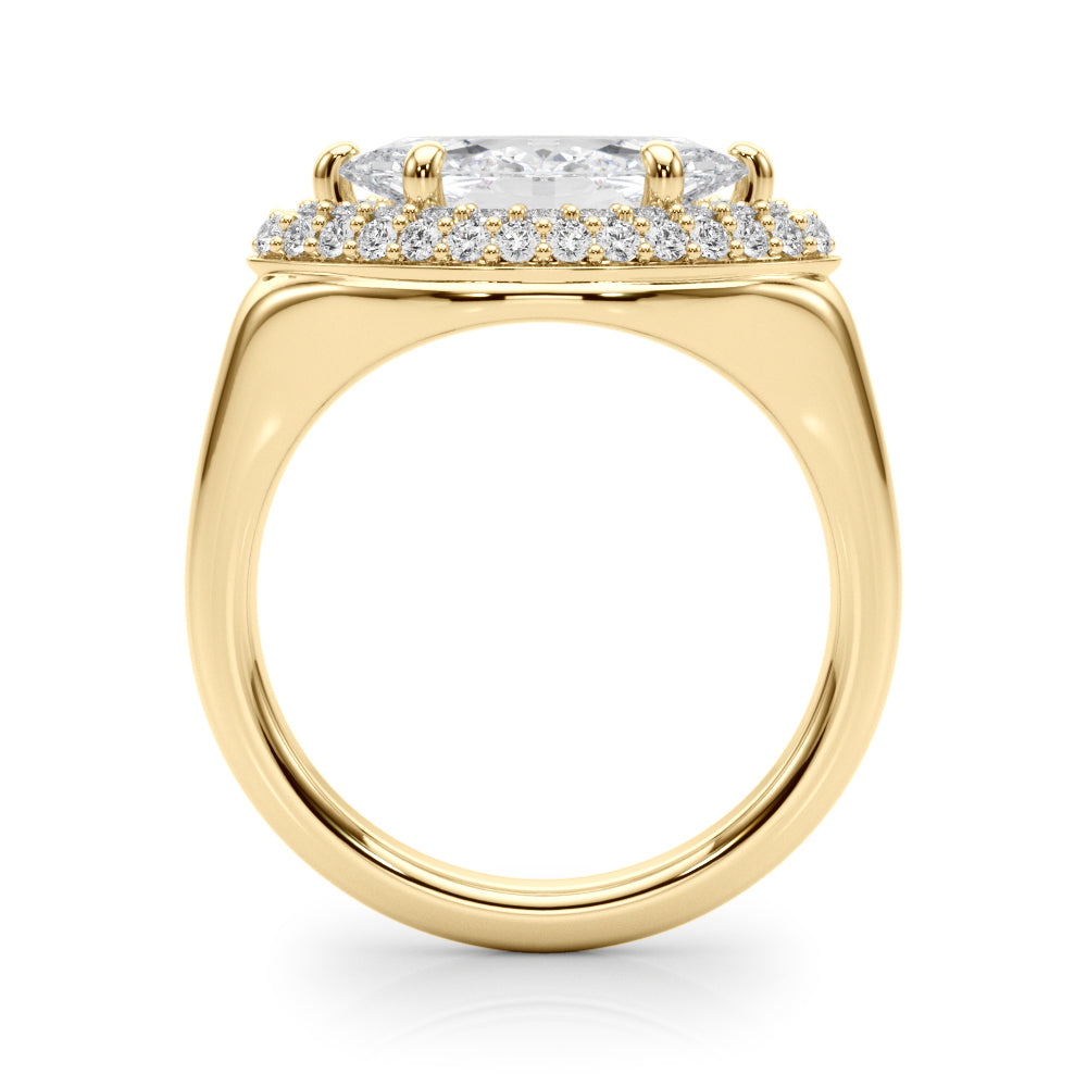 Resplendent Trellis Marquise Diamond Engagement Ring — 9K/18K Gold & Platinum