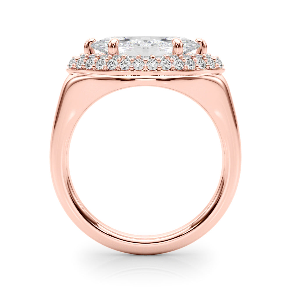 Resplendent Trellis Marquise Diamond Engagement Ring — 9K/18K Gold & Platinum