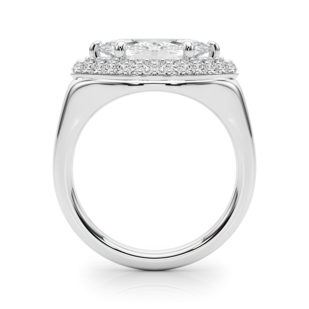 Resplendent Trellis Marquise Diamond Engagement Ring — 9K/18K Gold & Platinum