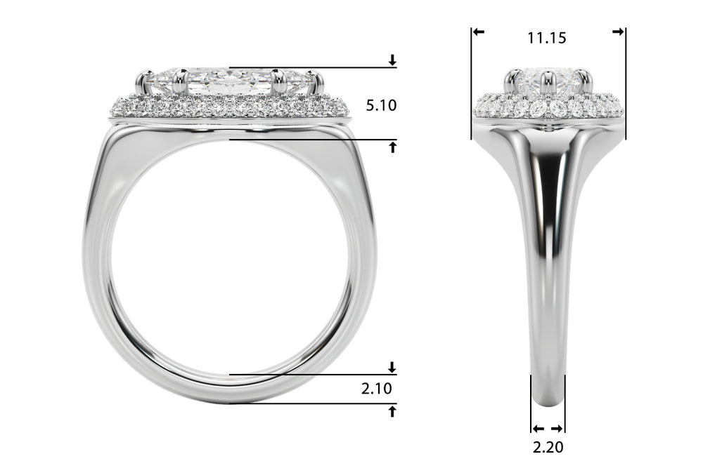 Resplendent Trellis Marquise Diamond Engagement Ring — 9K/18K Gold & Platinum
