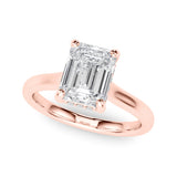 Vintage-Inspired Sidestone Emerald Diamond Engagement Ring — 9K/18K Gold & Platinum