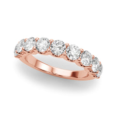 U-Prong Half Eternity Ring in Gold & Platinum