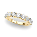 U-Prong Half Eternity Ring in Gold & Platinum