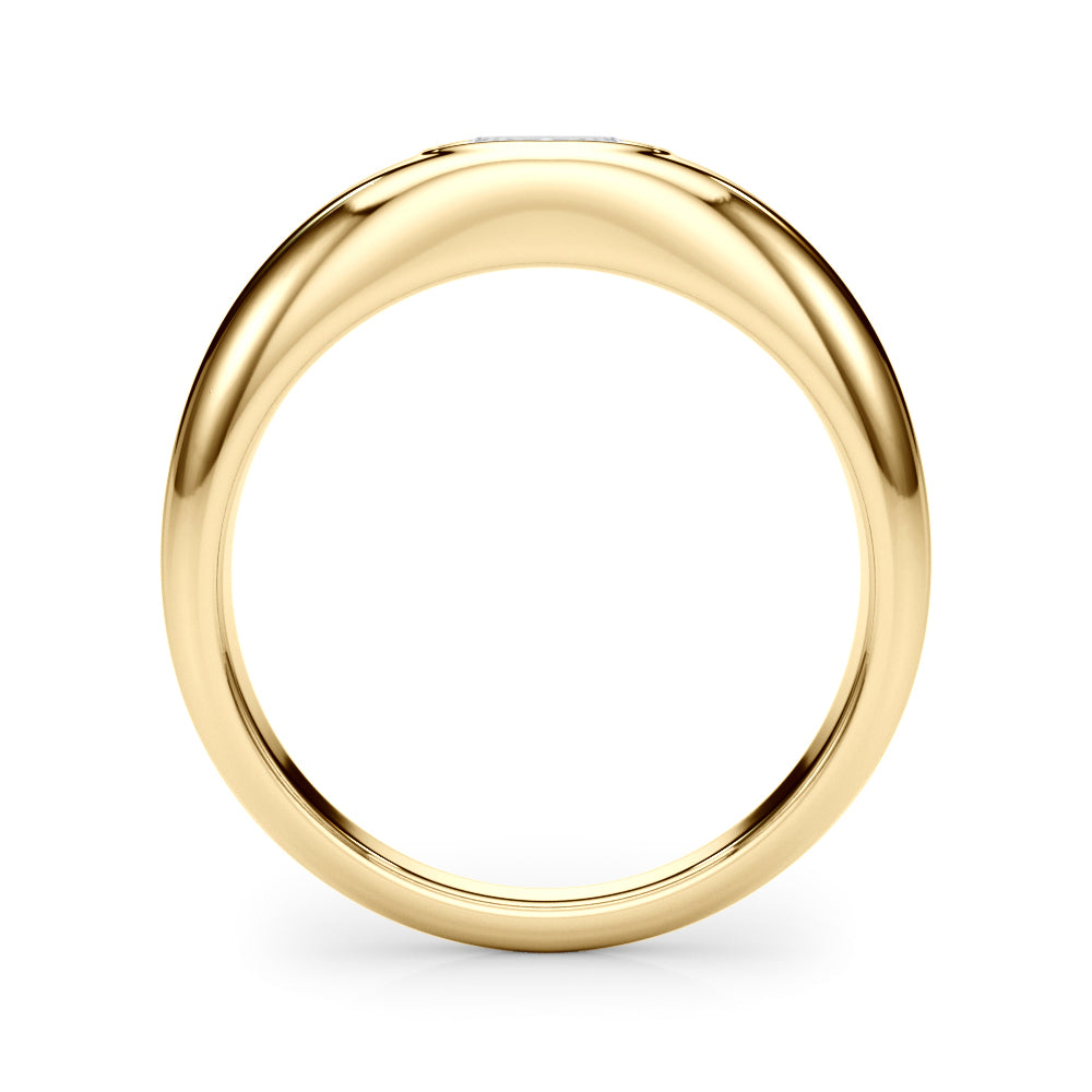 Artisan Solitaire Ov Bezel Set Oval Diamond Engagement Ring — 9K/18K Gold & Platinum