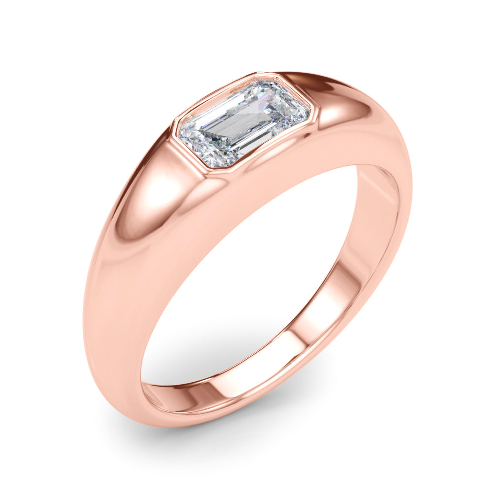 Bespoke Pave Emerald Diamond Engagement Ring — 9K/18K Gold & Platinum