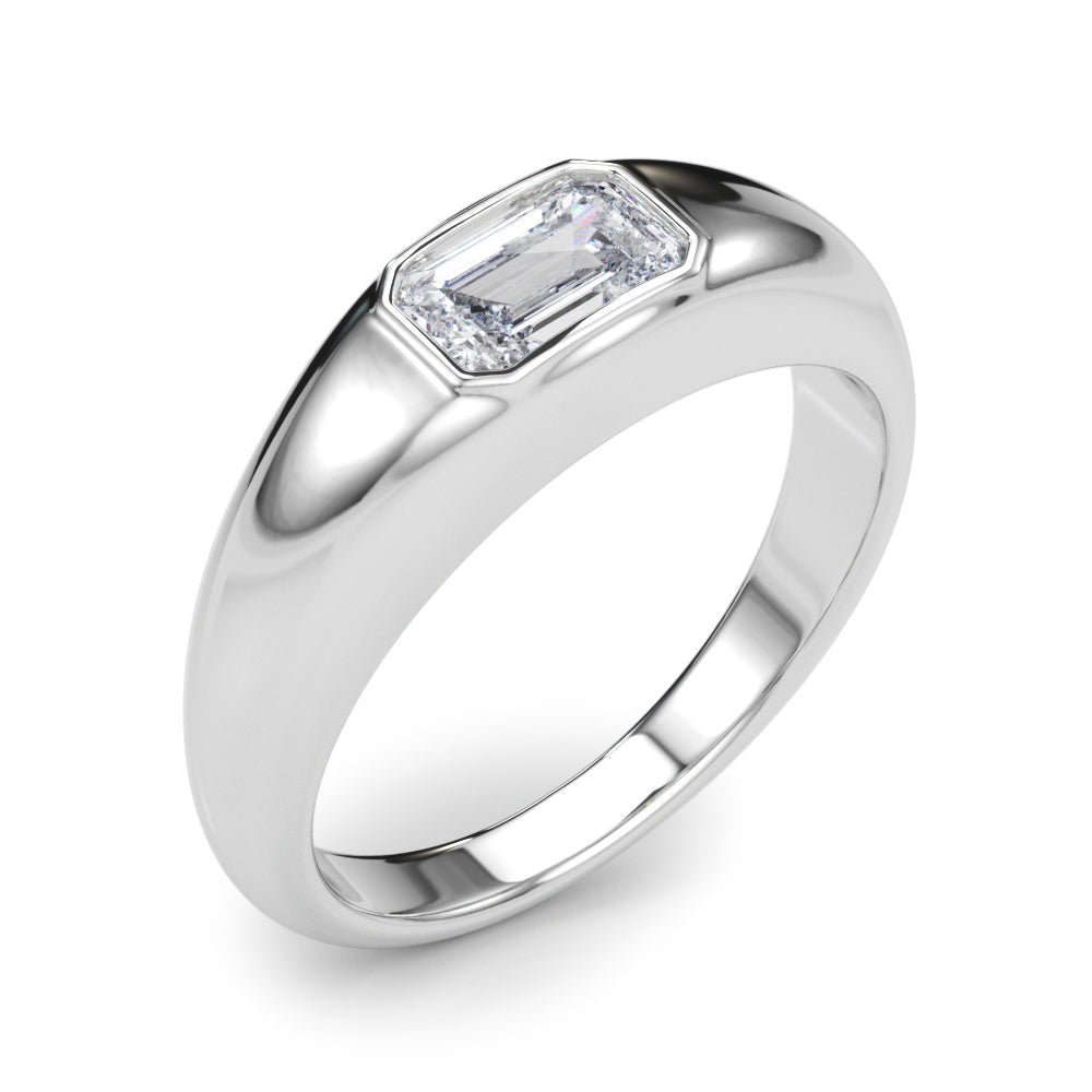 Bespoke Pave Emerald Diamond Engagement Ring — 9K/18K Gold & Platinum