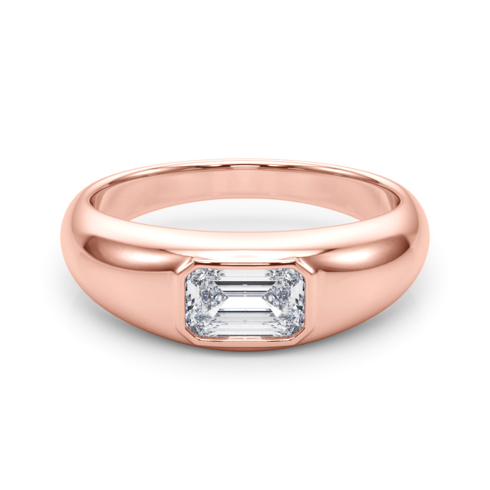 Bespoke Pave Emerald Diamond Engagement Ring — 9K/18K Gold & Platinum