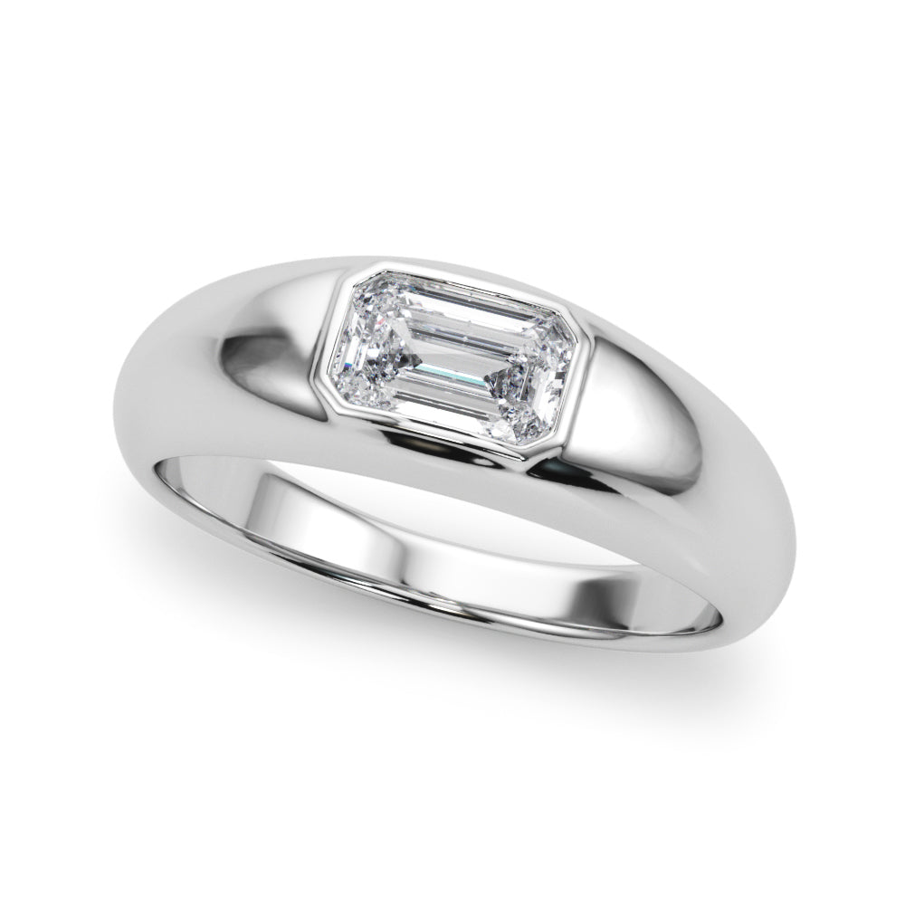Bespoke Pave Emerald Diamond Engagement Ring — 9K/18K Gold & Platinum