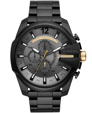 Diesel Mega Chief Chronograph Watch 51mm Black Stainless Steel