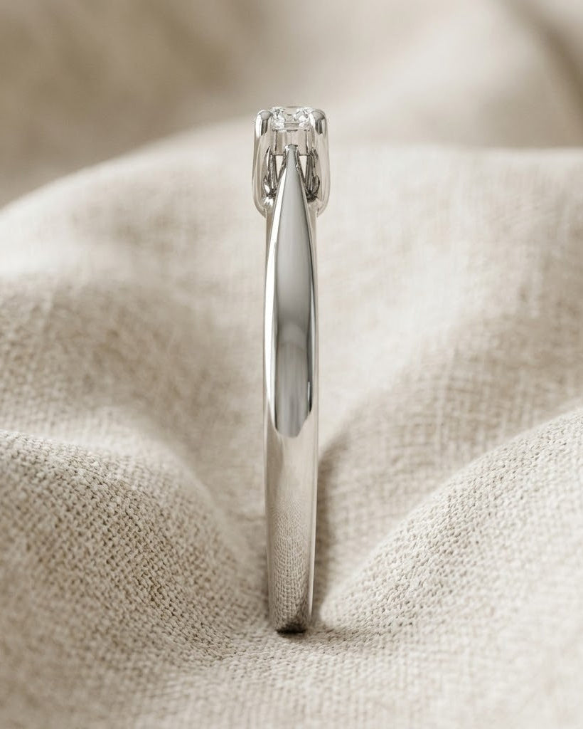 Lab Diamond Engagement Ring 0.15ct H/SI in 9k White Gold