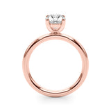IGI Lab-Grown Oval Diamond Four Prong Solitaire Engagement Ring, D Color VVS Clarity