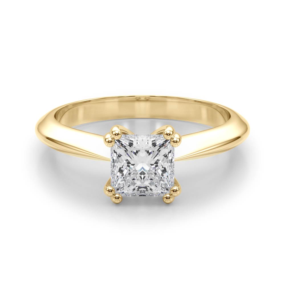 IGI Lab-Grown Cushion Diamond Double 4 Prong Solitaire Engagement Ring, D Color VVS Clarity