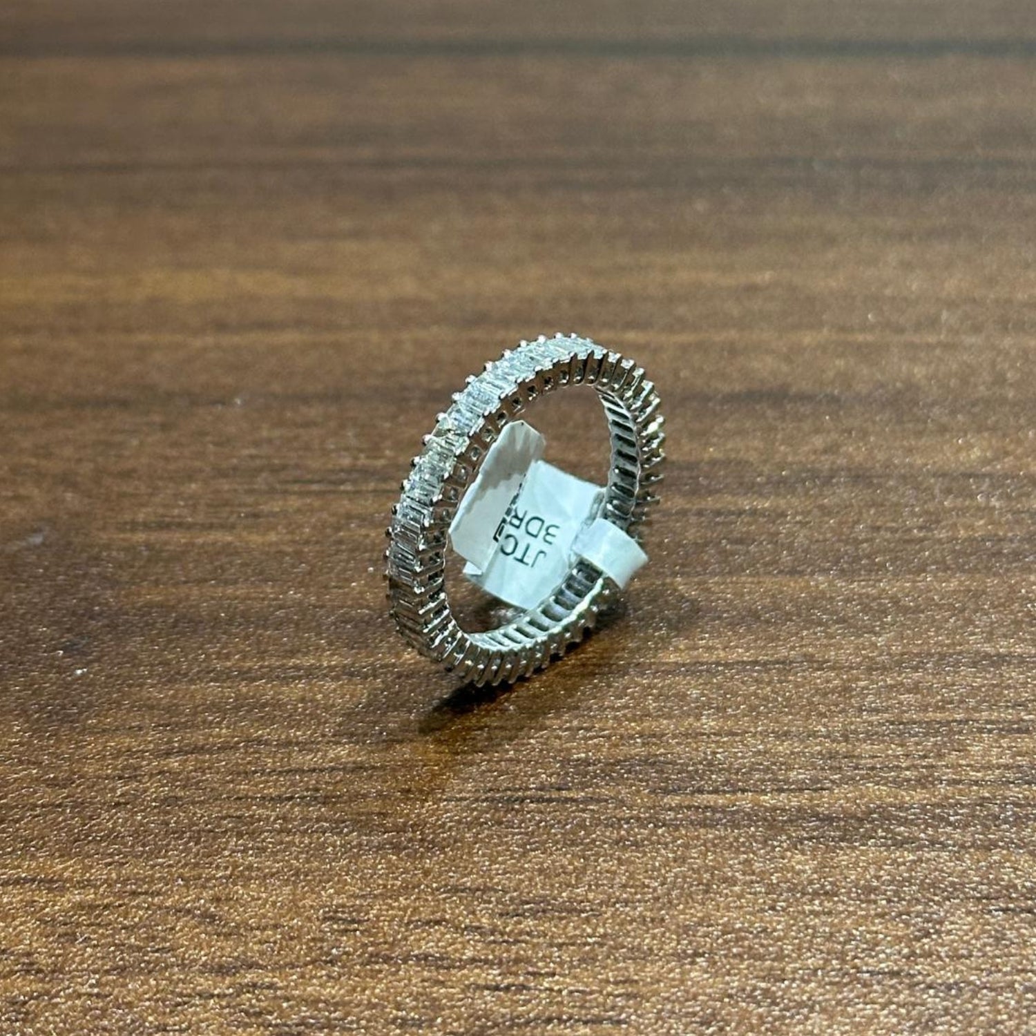 prong set diamond ring full eternity wedding band