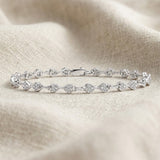 0.25ct Diamond Heart Bracelet Set In Silver