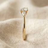 Evoke 3 Stone Oval Cut Lab Diamond Ring 0.50ct in 18K Gold Vermeil