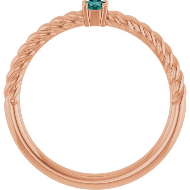 Round Lab-Grown Alexandrite Solitaire Ring in Gold