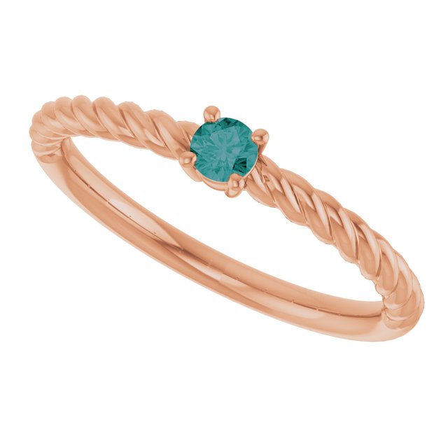 Round Lab-Grown Alexandrite Solitaire Ring in Gold