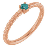 Round Lab-Grown Alexandrite Solitaire Ring in Gold