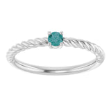 Round Alexandrite Solitaire Ring in Platinum