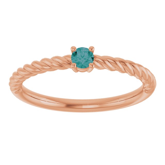 Round Lab-Grown Alexandrite Solitaire Ring in Gold