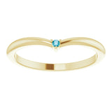 Round London Blue Topaz Stackable Ring in Yellow Gold