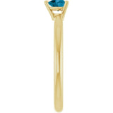 Heart London Blue Topaz Symbols Ring in Yellow Gold