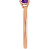 Heart Amethyst Symbols Ring in Gold and Platinum