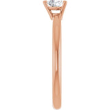 Heart White Sapphire Symbols Ring in Rose Gold