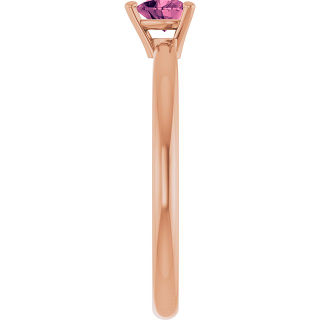 Heart Pink Tourmaline Symbols Ring in Rose Gold
