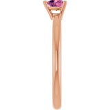 Heart Pink Tourmaline Symbols Ring in Rose Gold