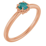 Round Alexandrite Solitaire Ring in Gold