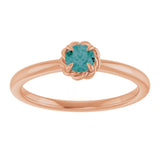 Round Alexandrite Solitaire Ring in Gold