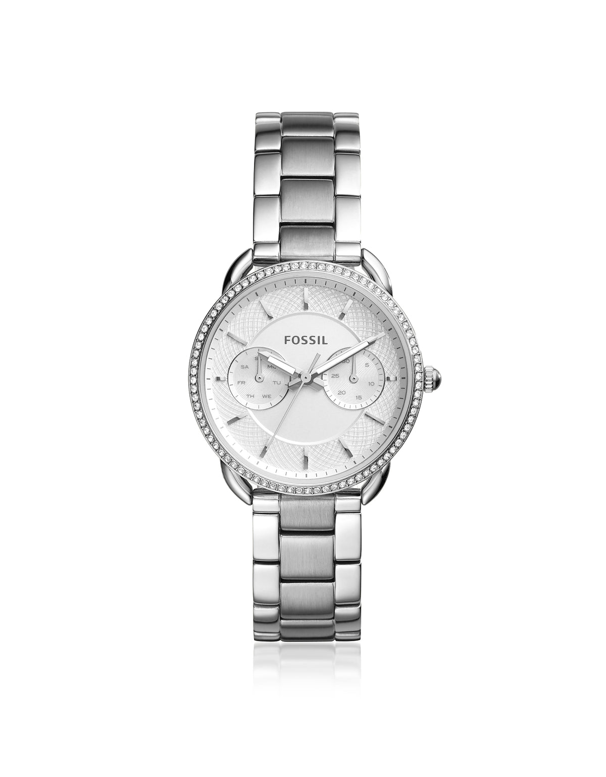 Fossil Tailor ES4262 Women’s White Dial Stainless Steel Watch