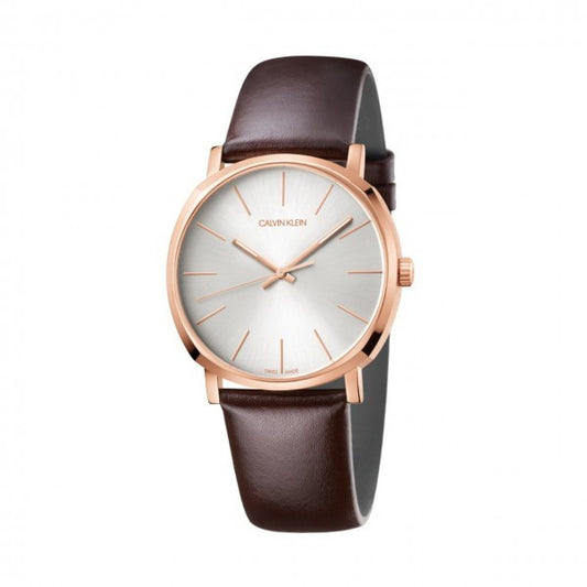 Calvin Klein K8Q316G6 Quartz Silver Dial Brown Leather Men's Watch