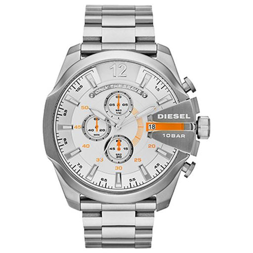 Diesel Men's DZ4328 Mega Chief Silver-Tone Stainless Steel Watch