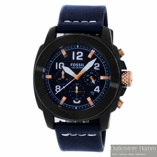 Fossil Uhr Modern Machine Fs5066 Herren Armbanduhr Chronograph 10bar Dunkelblau