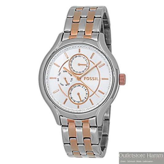 Fossil Uhr Daydreamer Bq1582 Damen Armbanduhr Multifunktion Bicolor IP Rotgold
