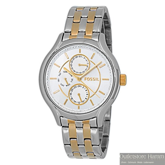 Fossil Uhr Daydreamer Bq1584 Damen Armbanduhr Multifunktion Bicolor IP Gold
