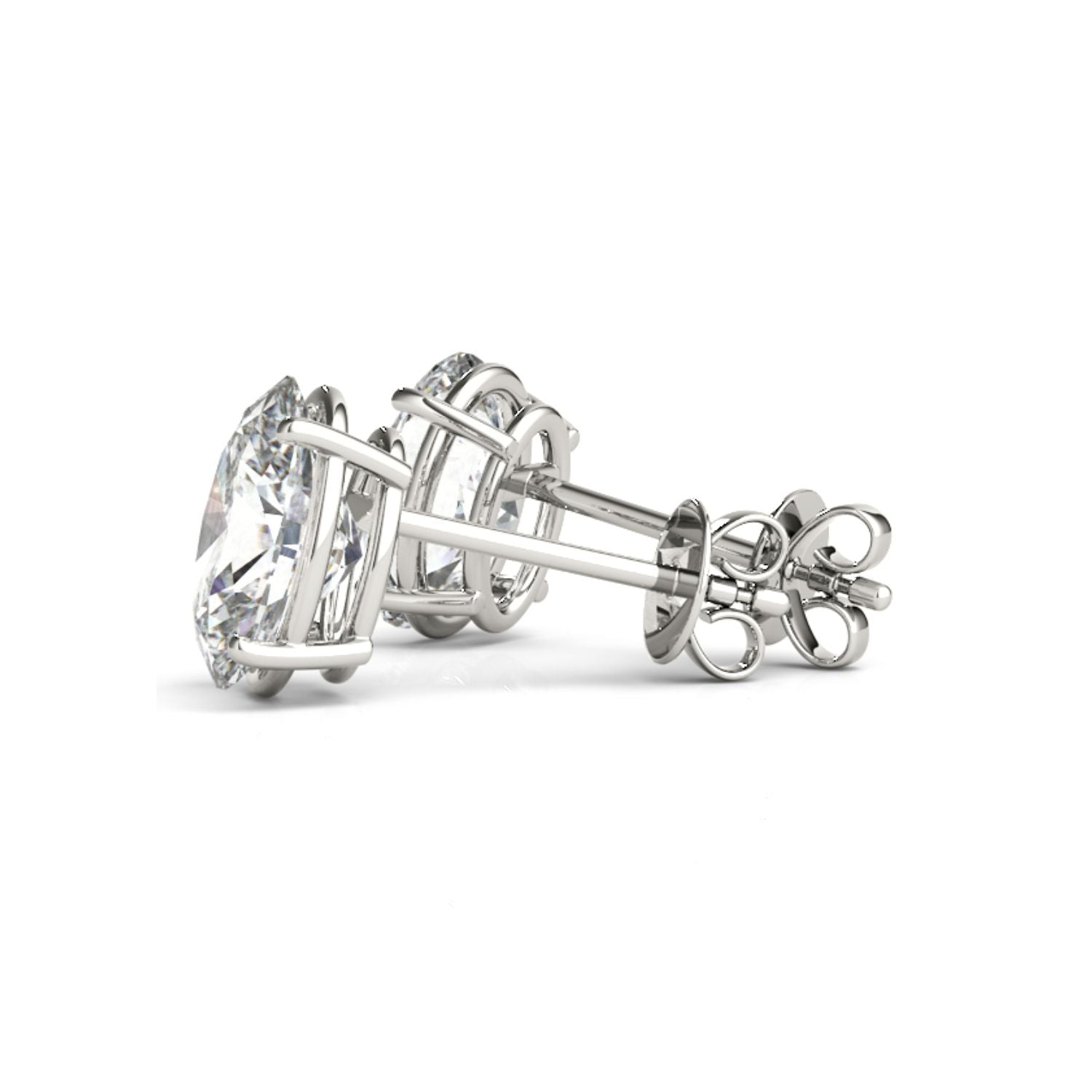 Sustainable Lab Grown Oval Diamond Earrings, Fine Jewellery 9K Gold Oval Stud Earrings