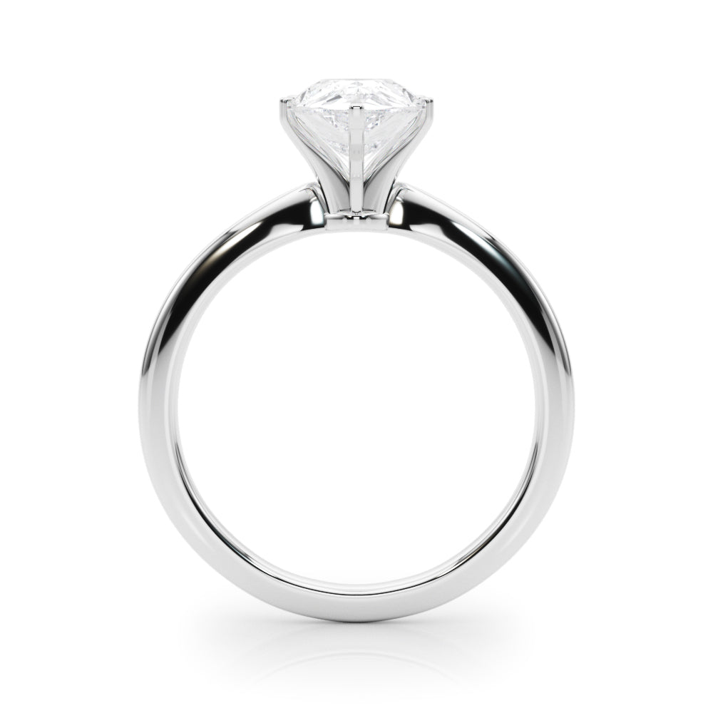 IGI Lab-Grown Pear Diamond 6 Claw Set Solitaire Engagement Ring, D Color VVS Clarity