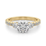 Gold ring with a diamond