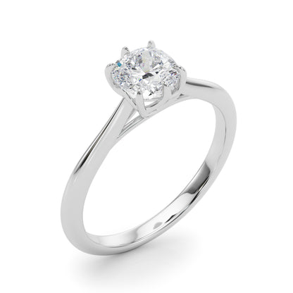 IGI Lab-Grown Cushion Diamond 6 Prong Solitaire Engagement Ring, D Color VVS Clarity