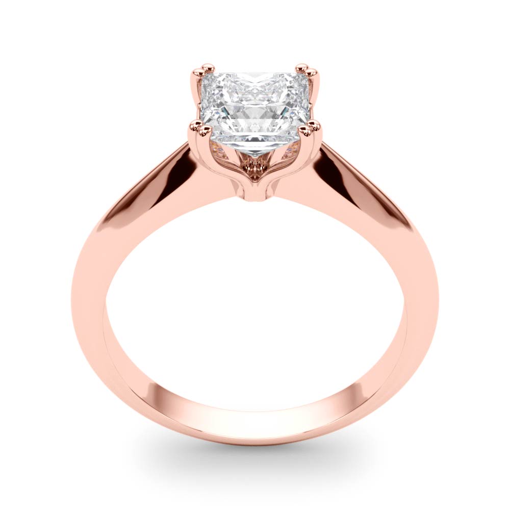  Princess Cut Diamond Four-Prong Heart Shaped Engagement Ring