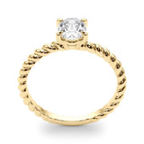 IGI Lab-Grown Oval Diamond 4 Prong Twist Solitaire Engagement Ring, VVS Clarity D Color