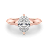 IGI Lab-Grown Oval Diamond Solitaire Engagement Ring 0.20-2.0 Carat rose gold