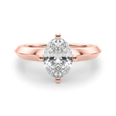 IGI Lab-Grown Oval Diamond Solitaire Engagement Ring 0.20-2.0 Carat rose gold