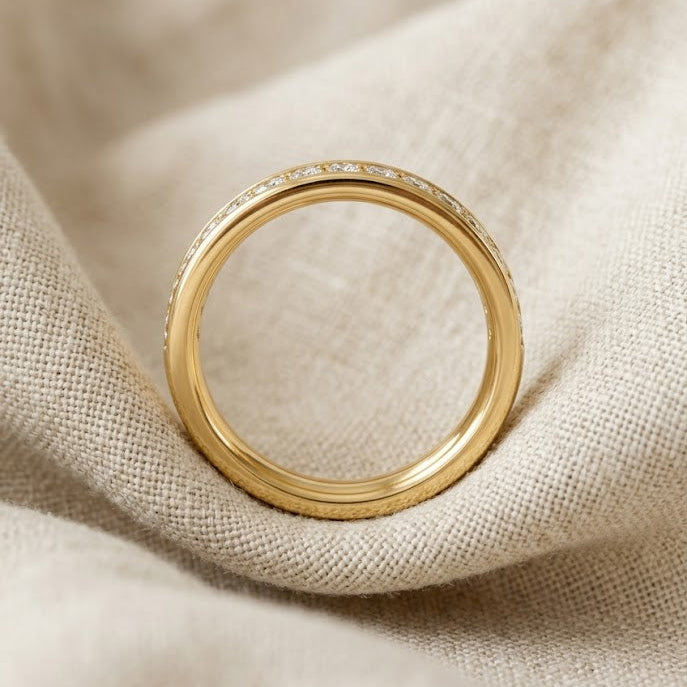 Duo Curve Stacking Lab Diamond Ring 0.26ct in 18K Gold Vermeil