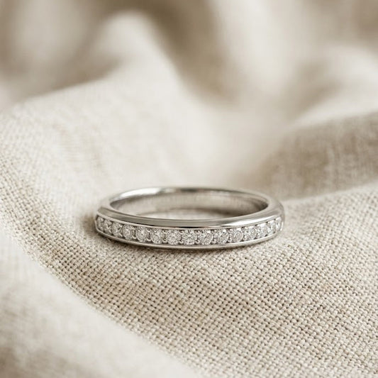Lab Diamond Heritage Grain Ring 0.15ct H/SI in 925 Silver