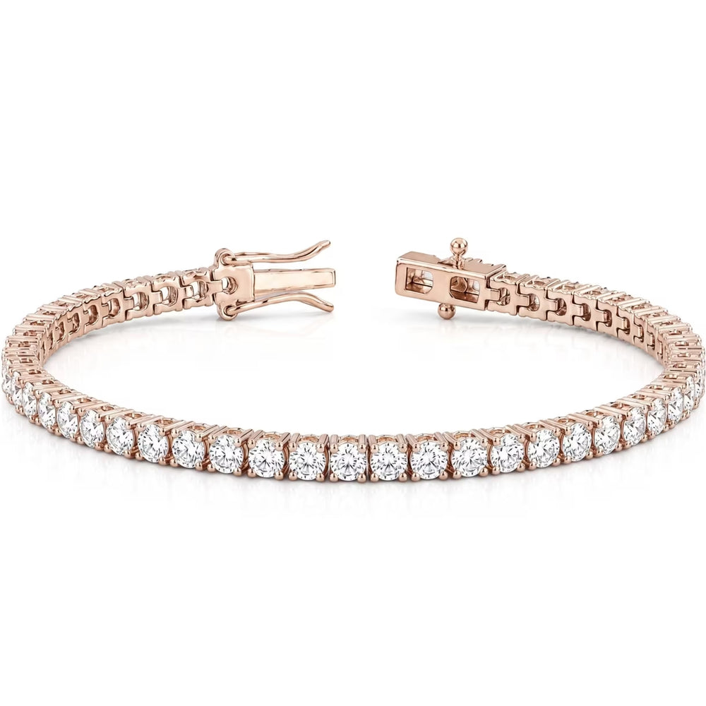 diamond tennis bracelet for women in 9k rose gold and 18k rose gold for women